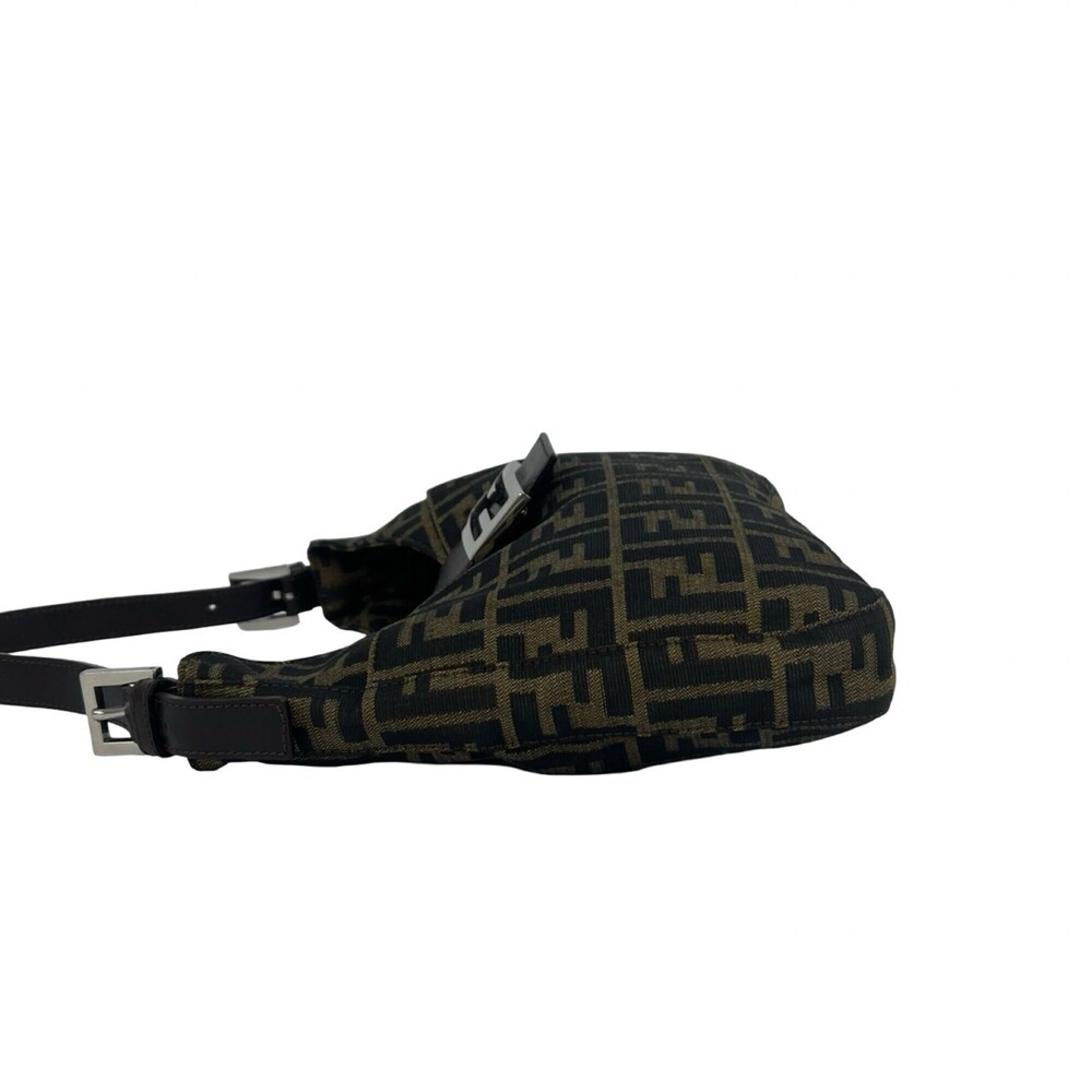 FENDI Zucca FF pattern logo hardware canvas leather genuine semi one shoulder... - Picture 5 of 10